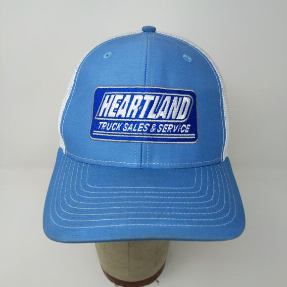 Heartland Truck Sales & Service Trucker Hat Snapback Meshback Blue Embroidered - Picture 3 of 12